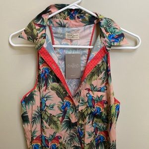 Anthro tropical tank dress